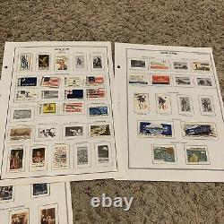 Us Stamp Lot On Nearly Complete Album Pages Great Gift