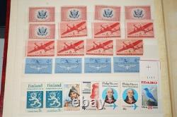 Us & Worldwide Collection Of 1,050+ Stamps Mint & Used Stored In Stock Book