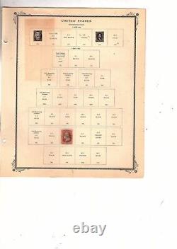 Us stamp collection 33 stamps mh used album page 1861-1882 cv 607 mb30