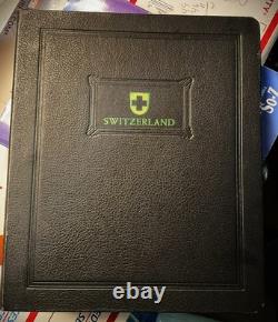 VINTAGE Switzerland MINKUS ALBUM collection 400 stamps 1862-1970 many MNH Nice