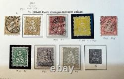VINTAGE Switzerland MINKUS ALBUM collection 400 stamps 1862-1970 many MNH Nice