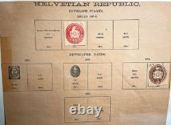VINTAGE Switzerland MINKUS ALBUM collection 400 stamps 1862-1970 many MNH Nice
