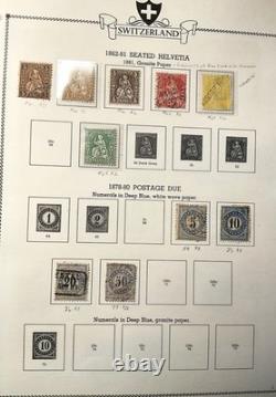 VINTAGE Switzerland MINKUS ALBUM collection 400 stamps 1862-1970 many MNH Nice VINTAGE Switzerland MINKUS ALBUM collection 400 stamps 1862-1970 many MNH Nice