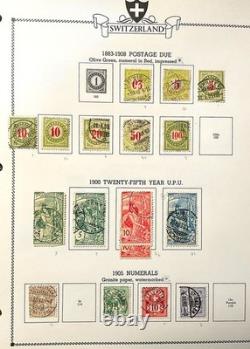 VINTAGE Switzerland MINKUS ALBUM collection 400 stamps 1862-1970 many MNH Nice