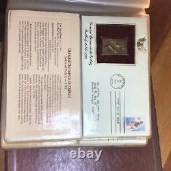 VTG 1980, Proof replicas of United States collectible stamps, 22KT GOLD, 19 Pages