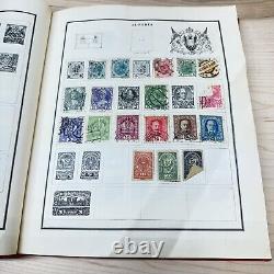 VTG World Stamp Album Pre 1950 Scott Pub Collection Book Over 1000+ Stamps