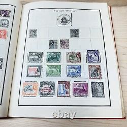 VTG World Stamp Album Pre 1950 Scott Pub Collection Book Over 1000+ Stamps