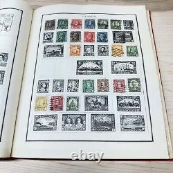 VTG World Stamp Album Pre 1950 Scott Pub Collection Book Over 1000+ Stamps