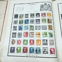 VTG World Stamp Album Pre 1950 Scott Pub Collection Book Over 1000+ Stamps