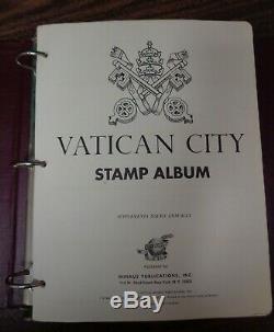 Vatican City Minkus Specialty 3 ring stamp album collection 1929-89 mint used