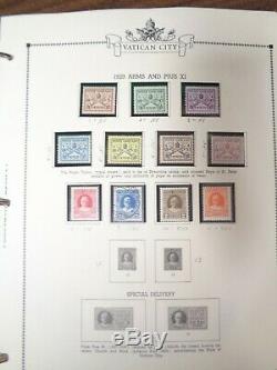 Vatican City Minkus Specialty 3 ring stamp album collection 1929-89 mint used