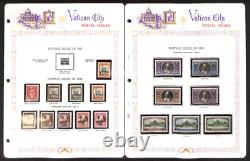 Vatican City Stamp Collection In White Ace Album, 1929-1954, Loaded Mint Sets