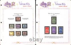 Vatican City Stamp Collection In White Ace Album, 1929-1954, Loaded Mint Sets