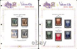 Vatican City Stamp Collection In White Ace Album, 1929-1954, Loaded Mint Sets