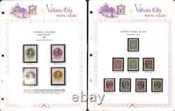 Vatican City Stamp Collection In White Ace Album, 1929-1954, Loaded Mint Sets