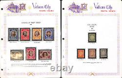 Vatican City Stamp Collection In White Ace Album, 1929-1954, Loaded Mint Sets