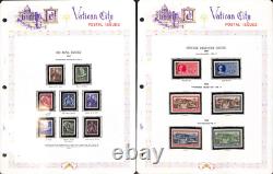 Vatican City Stamp Collection In White Ace Album, 1929-1954, Loaded Mint Sets