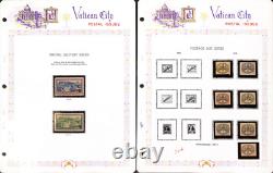 Vatican City Stamp Collection In White Ace Album, 1929-1954, Loaded Mint Sets