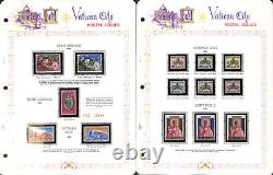 Vatican City Stamp Collection In White Ace Album, 1929-1954, Loaded Mint Sets