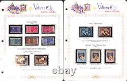 Vatican City Stamp Collection In White Ace Album, 1929-1954, Loaded Mint Sets
