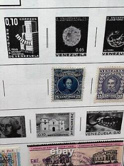 Venezuela Stamp Collection hinged on page used / hinged 18 Stamps