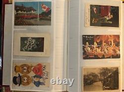 Vintage 180 Postcard Collection Album Early 1900s WWII WWI Posted Stamps