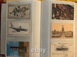 Vintage 180 Postcard Collection Album Early 1900s WWII WWI Posted Stamps