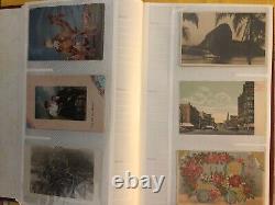 Vintage 180 Postcard Collection Album Early 1900s WWII WWI Posted Stamps