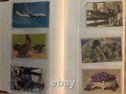 Vintage 180 Postcard Collection Album Early 1900s WWII WWI Posted Stamps