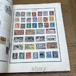 Vintage 1930 MODERN POSTAGE STAMP ALBUM Over 1,100 + Stamps