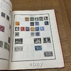 Vintage 1930 MODERN POSTAGE STAMP ALBUM Over 1,100 + Stamps