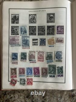 Vintage 1946 Scott Stamp Albums Estate Lot 1200+ Count US Canada World JFK Pack