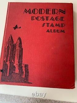 Vintage 1949 Modern Postage Stamp Album 330 Pages 525 Stamps Countries A-Z