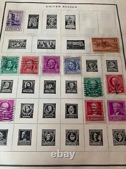 Vintage 1949 Modern Postage Stamp Album 330 Pages 525 Stamps Countries A-Z