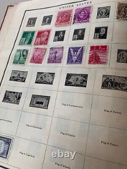 Vintage 1949 Modern Postage Stamp Album 330 Pages 525 Stamps Countries A-Z