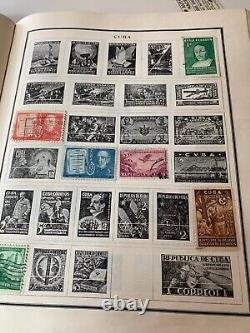 Vintage 1949 Modern Postage Stamp Album 330 Pages 525 Stamps Countries A-Z