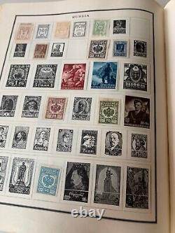 Vintage 1949 Modern Postage Stamp Album 330 Pages 525 Stamps Countries A-Z