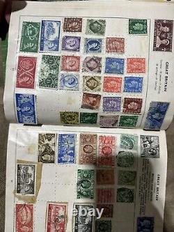 Vintage 1950 Worldwide COLLECTION OF STAMPS/3Albums+ 2500 Stamps More