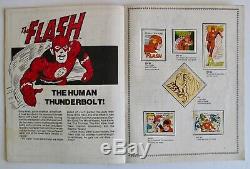 Vintage 1976 Official DC Super Hero Stamp Album Comic Book All Stamps Attached