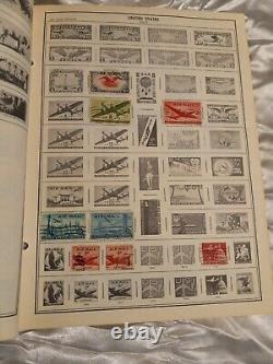 Vintage 1979 Statesman Deluxe Stamp Album By H. E. Harris And Collection