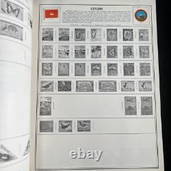 Vintage 70's HE Harris Statesman Deluxe Album Worldwide Collection of Stamps