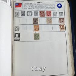 Vintage 70's HE Harris Statesman Deluxe Album Worldwide Collection of Stamps