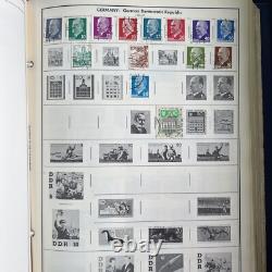 Vintage 70's HE Harris Statesman Deluxe Album Worldwide Collection of Stamps