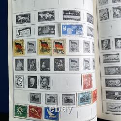 Vintage 70's HE Harris Statesman Deluxe Album Worldwide Collection of Stamps