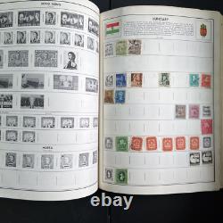 Vintage 70's HE Harris Statesman Deluxe Album Worldwide Collection of Stamps