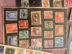 Vintage Album International Stamps Philately Collection