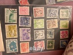 Vintage Album International Stamps Philately Collection