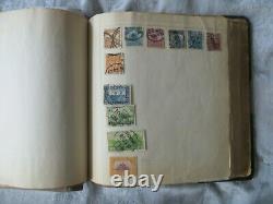 Vintage / Antique Postage Stamp Album Old Worldwide Stamps Collection