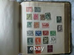 Vintage / Antique Postage Stamp Album Old Worldwide Stamps Collection