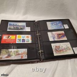 Vintage Brown Album Of Random Postage Stamp Collection